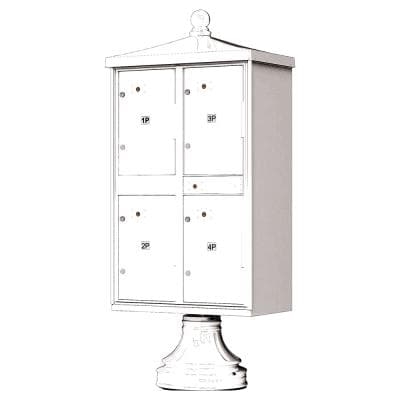 Florence Traditional Decorative 4 Unit Outdoor Parcel Locker Model #1590-T2V2